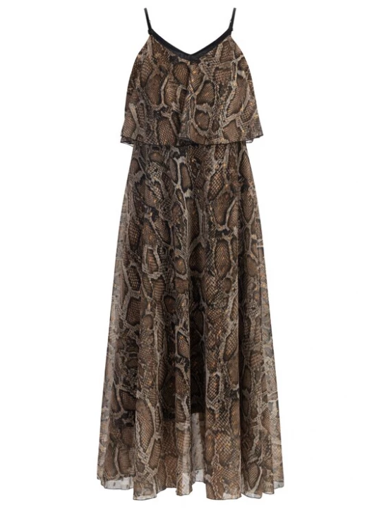 Foto van product faina Zomerjurk beige / bruin / zwart