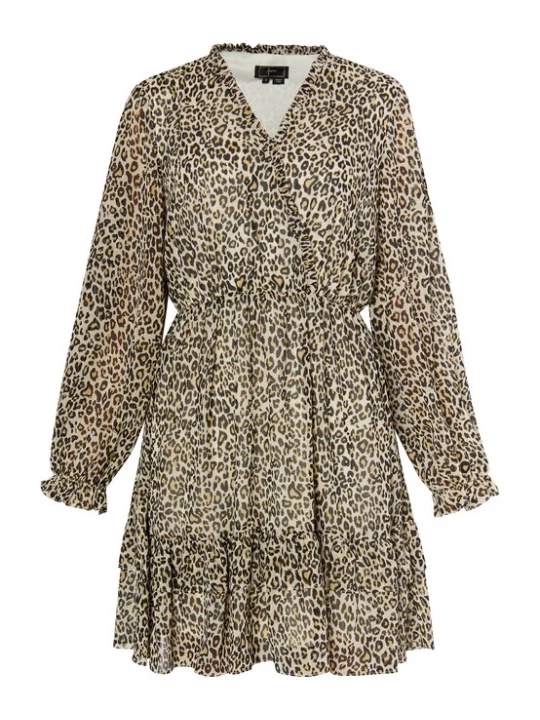 Foto van product faina Zomerjurk beige / geel / zwart / zilver