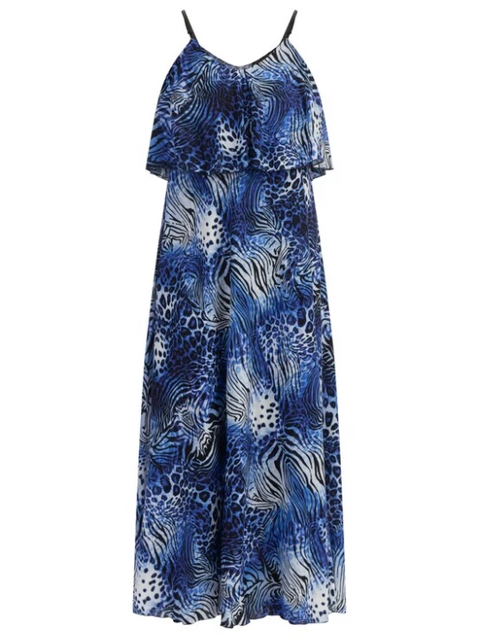 Foto van product faina Zomerjurk blauw / nachtblauw / wit