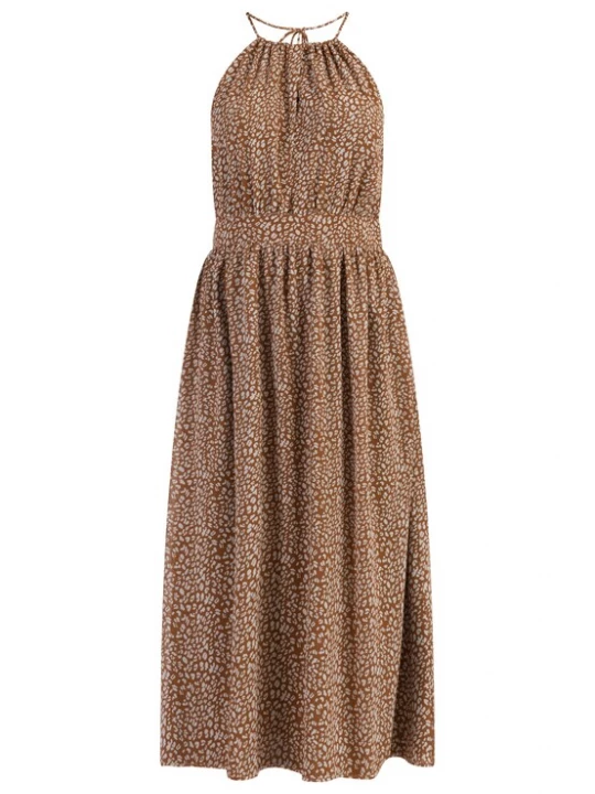 Foto van product faina Zomerjurk camel / wit
