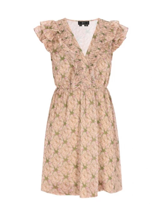 Foto van product faina Zomerjurk 'Fashion Look' beige / taupe / groen / rosa