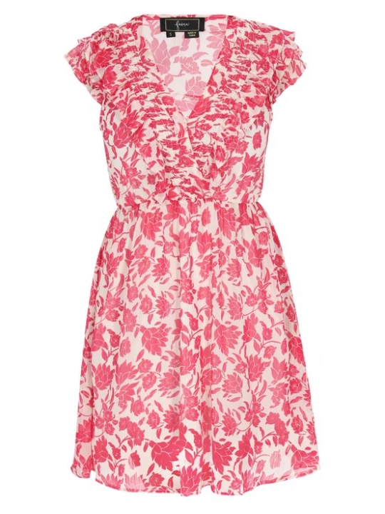 Foto van product faina Zomerjurk 'Fashion Look' framboos / wit