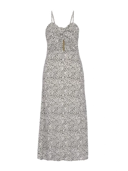 Foto van product faina Zomerjurk 'Festive' donkergroen / wit