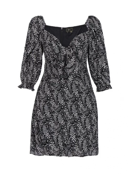 Foto van product faina Zomerjurk 'Festive' zwart / wit
