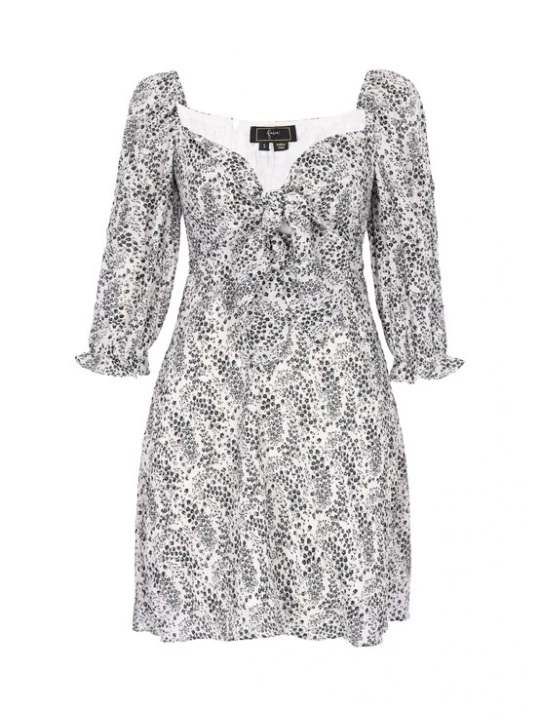 Foto van product faina Zomerjurk 'Festive' zwart / wit