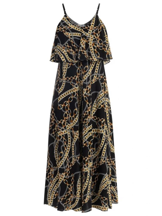 Foto van product faina Zomerjurk goud / zwart / zilver