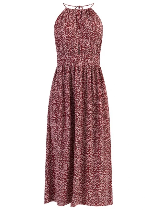 Foto van product faina Zomerjurk kersrood / wit