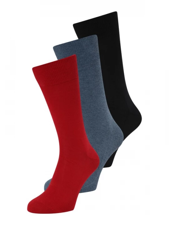 Foto van product FALKE Sokken duifblauw / rood / zwart