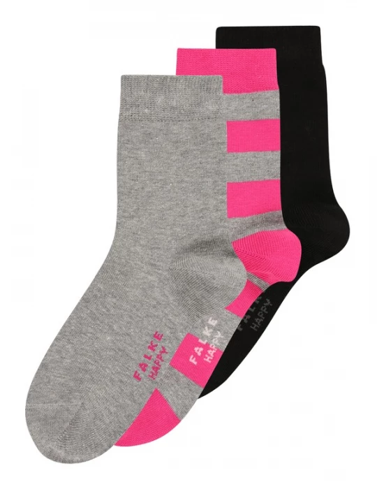 Foto van product FALKE Sokken grijs gemêleerd / lichtroze / zwart / wit