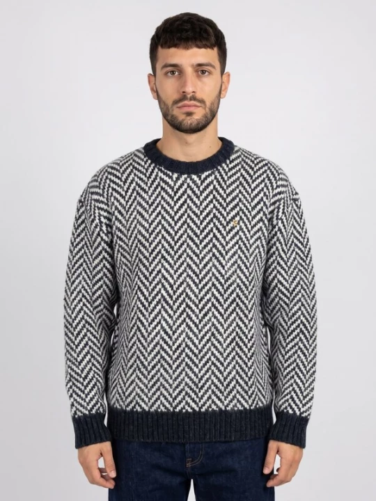 Foto van product FARAH Trui 'Athens Herringbone' blauw