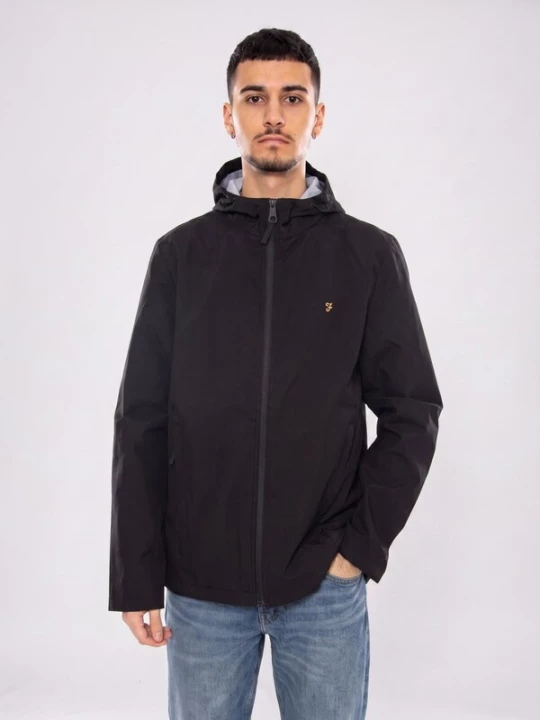 Foto van product FARAH Tussenjas 'Rhodes Hooded Jacket' zwart
