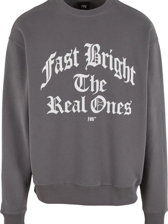 Foto van product Fast & Bright Sweatshirt 'Fast and Bright Real Ones' grijs / wit