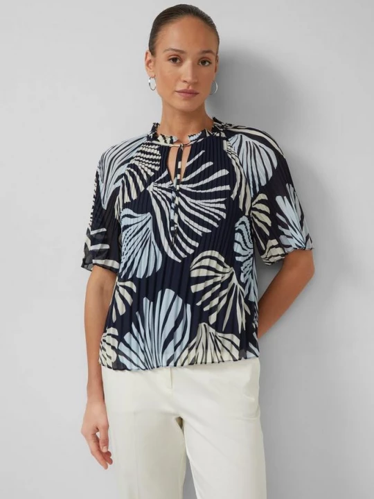 Foto van product Feestelijke chiffon blouse met plooien en ruches s.Oliver