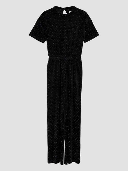 Foto van product Feestelijke fluwelen jumpsuit met strassteentjes s.Oliver zwart