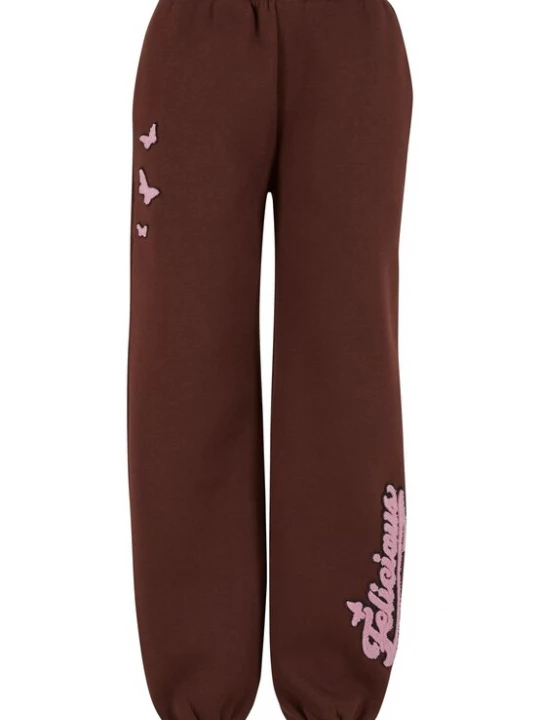 Foto van product Felicious Broek donkerbruin / rosa