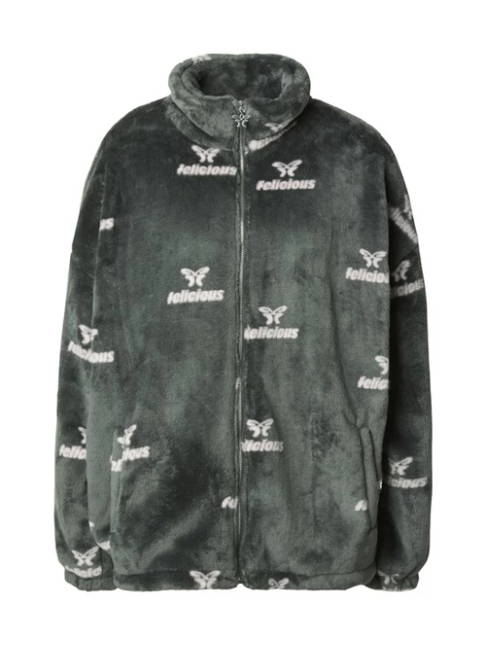 Foto van product Felicious Fleece jas kaki / wit