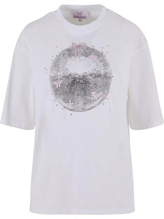 Foto van product Felicious Shirt 'Disco' grijs / rosa / wit