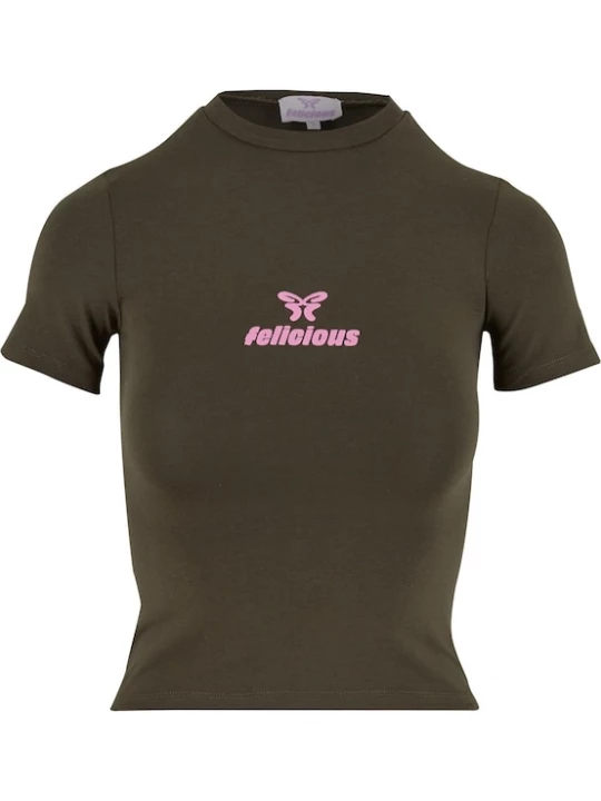 Foto van product Felicious Shirt donkergroen / rosa