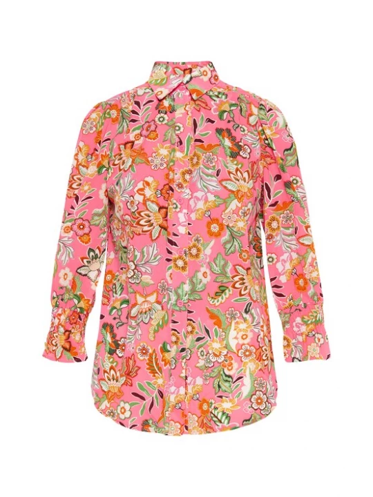 Foto van product FELIPA Blouse 'Fashion Look' groen / oranje / lichtroze / wit