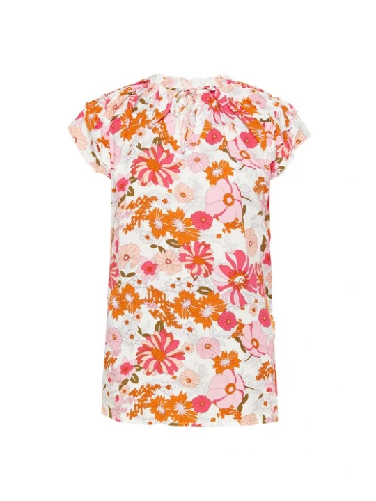 Foto van product FELIPA Blouse 'Fashion Look' oranje / pink / rosa / wit