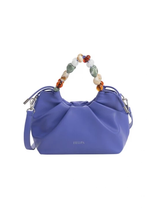 Foto van product FELIPA Handtas bruin / mintgroen / donkerlila / wit