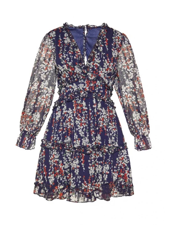 Foto van product FELIPA Jurk 'Fashion Look' lichtblauw / donkerblauw / rood / wit