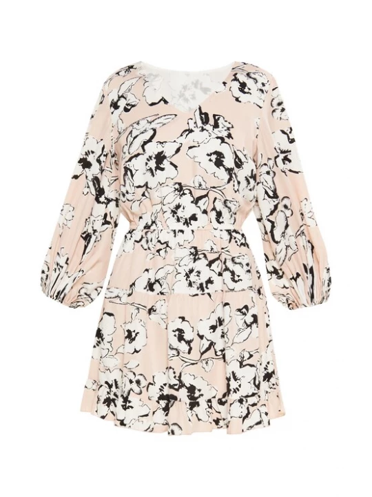 Foto van product FELIPA Jurk 'Spring Summer' beige / zwart / wit