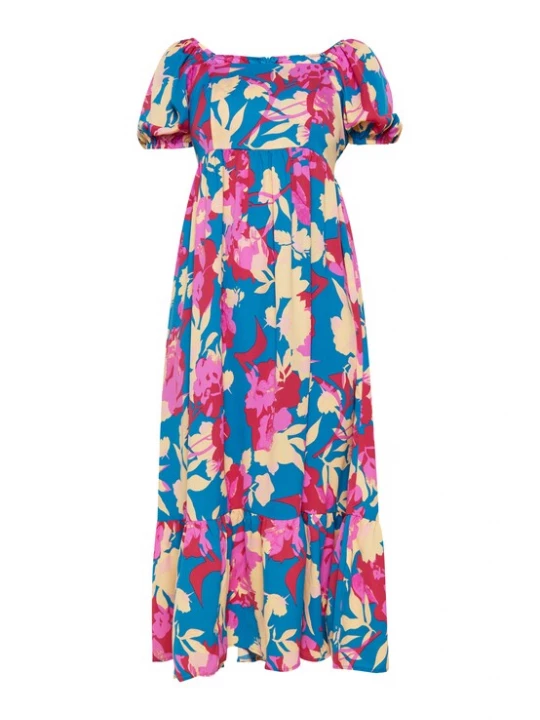 Foto van product FELIPA Jurk 'Spring Summer' crème / blauw / pink / rood