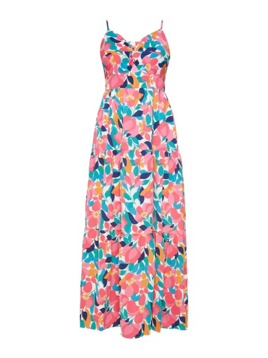 Foto van product FELIPA Jurk 'Spring Summer' marine / hemelsblauw / rosa / wit