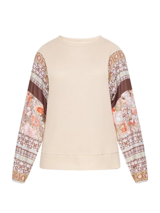 Foto van product FELIPA Shirt 'Fashion Look' beige / donkerbruin / geel / wit