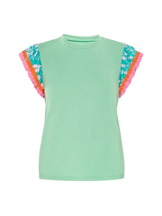 Foto van product FELIPA Shirt 'Fashion Look' groen / oranje / rosa / wit