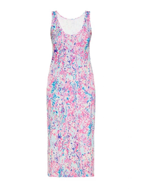 Foto van product Usha Jurk royal blue / koningsblauw / lichtblauw / fuchsia / lichtroze