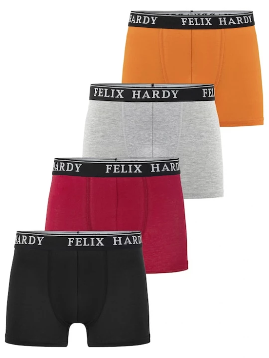 Foto van product Felix Hardy Boxershorts basaltgrijs / oranje / rood / zwart