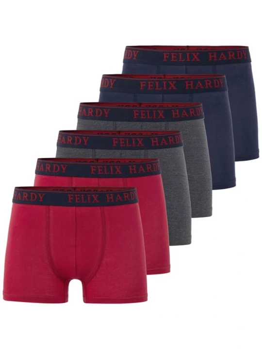 Foto van product Felix Hardy Boxershorts marine / grafiet / donkerrood