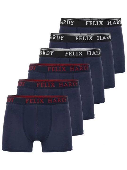 Foto van product Felix Hardy Boxershorts navy / bloedrood / wit