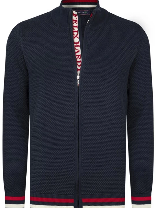 Foto van product Felix Hardy Gebreid vest navy / rood / wit