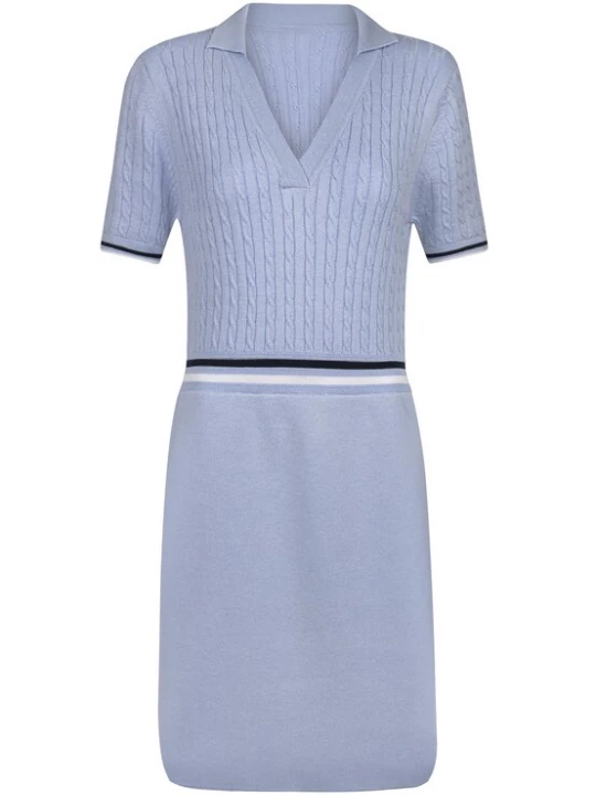 Foto van product Felix Hardy Gebreide jurk navy / hemelsblauw / wit