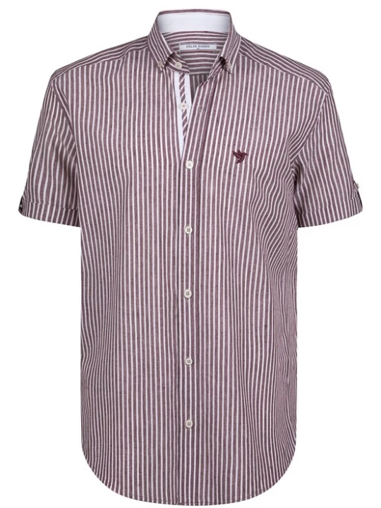 Foto van product Felix Hardy Overhemd bordeaux / wit