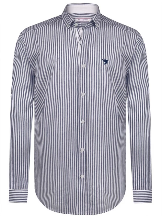 Foto van product Felix Hardy Overhemd navy / wit