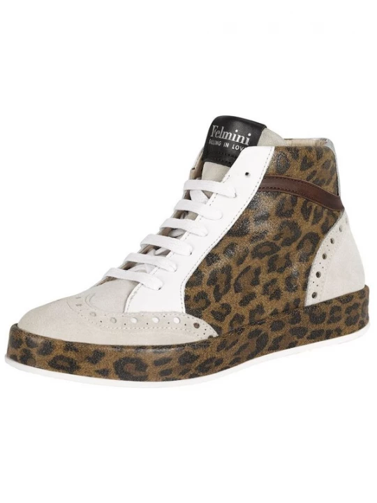 Foto van product FELMINI Sneakers hoog 'Trump E185' bruin / zwart / wit / offwhite
