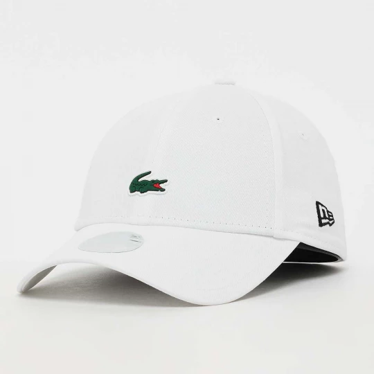 Foto van product FEMALE 9FORTY Lacoste x New Era Plain Cotton Cap wit