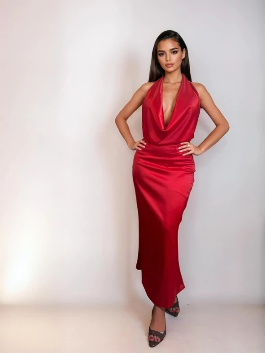 Foto van product FÉMINITÉ Fatale Rok 'LEILA' knalrood