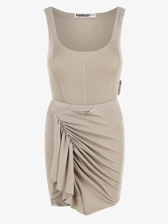 Foto van product FEMSSY Jurk 'BOW' grijs
