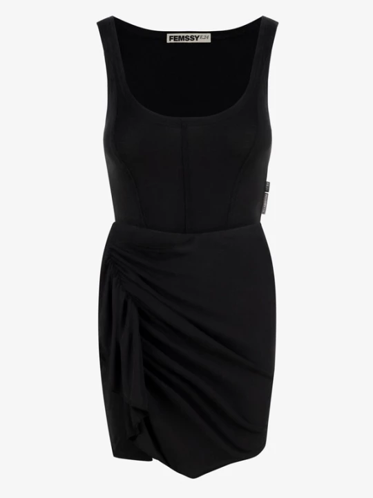 Foto van product FEMSSY Jurk 'BOW' zwart