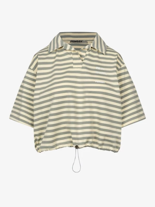 Foto van product FEMSSY Shirt 'BLANCHE STRIPE T-SHIRT' geel