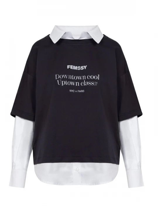 Foto van product FEMSSY Shirt 'FUSE SHIRT GRAPHITE' grafiet