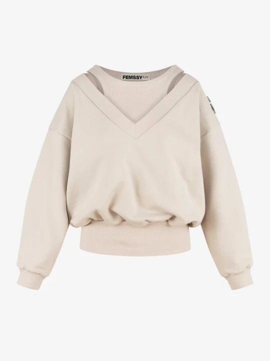 Foto van product FEMSSY Sweatshirt 'VALLURE' beige