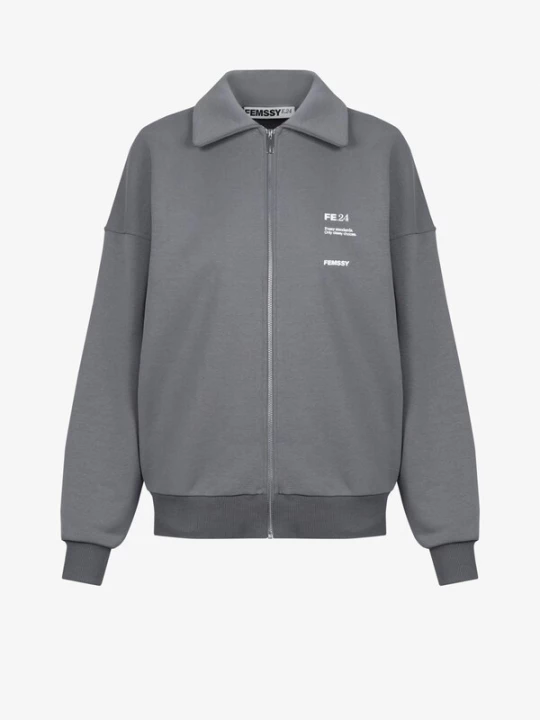 Foto van product FEMSSY Sweatvest 'FORM ZIP UP SWEATSHIRT GREY' grijs