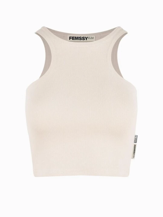 Foto van product FEMSSY Top 'MIDLINE TOP BEIGE' beige