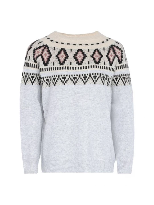 Foto van product FENIA Trui beige / grijs gemêleerd / pink / zwart